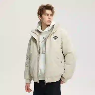 大卫贝肯 美式高街痞帅防貂毛连帽保暖防寒宽松舒适潮流棉服 男女同款