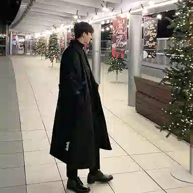 大卫贝肯 简约复古纯色基础长款宽松休闲百搭舒适韩系日常款保暖大衣 男女同款 紫色