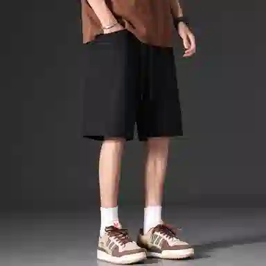 大卫贝肯 美式街头简版城市机能字母设计款直插口袋宽松百搭休闲潮流工装短裤 男女同款