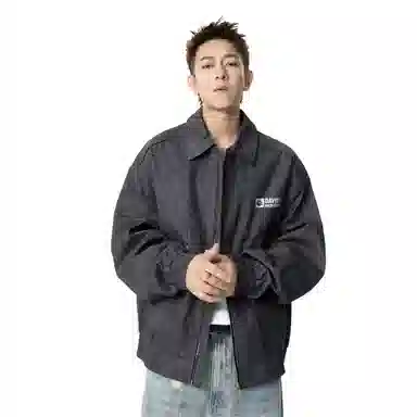 大卫贝肯 美式经典潮牌基础款翻领开衫结构设计感防风运动外套高街简约休闲夹克 男女同款