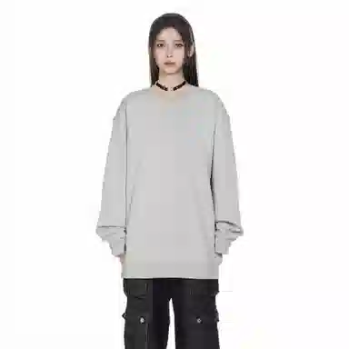 大卫贝肯 重磅简约复古纯色经典基础款精梳轻抓绒棉美式日常通勤百搭圆领休闲宽松落肩袖套头卫衣 男女同款