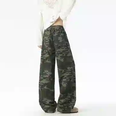 大卫贝肯 美式复古街头迷彩设计时尚流行个性日常通勤百搭舒适休闲裤 男女同款