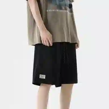 大卫贝肯 美式街头基础款百搭宽松抽绳速干户外工装五分休闲短裤 男女同款