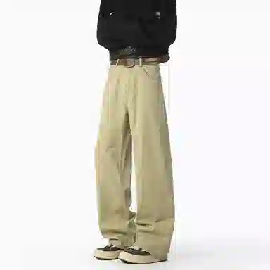 大卫贝肯 美式经典高街潮流基础款纯棉直筒百搭长裤休闲裤 男女同款