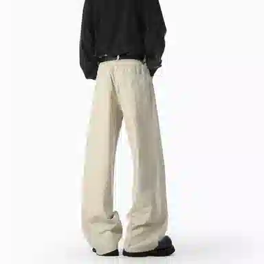 大卫贝肯 美式经典高街潮流基础款纯棉直筒百搭长裤休闲裤 男女同款