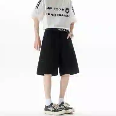 大卫贝肯 美式复古潮牌高街大口袋设计高级感痞帅透气宽松直筒垂感百搭工装五分裤休闲短裤 男女同款
