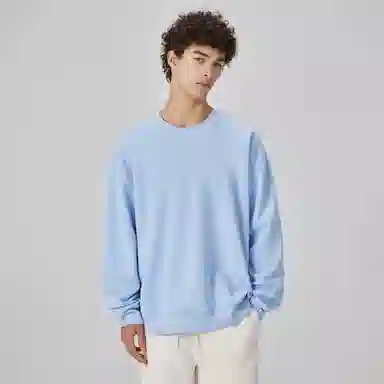 大卫贝肯 简约基础款美式复古纯色日常通勤百搭圆领休闲宽松落肩袖套头卫衣 男女同款