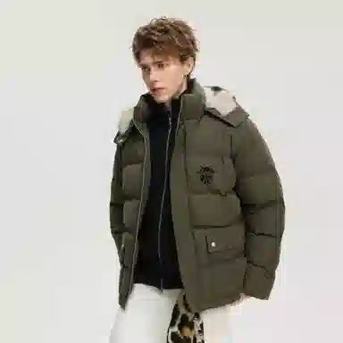 大卫贝肯 美式潮流时尚高街复古简约基础舒适宽松连帽加厚保暖棉服 男女同款