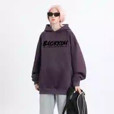 大卫贝肯 美式高街学院风宽松休闲加绒加厚百搭保暖长袖卫衣 男女同款