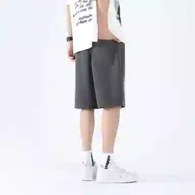 大卫贝肯 美式复古简约直筒休闲短裤 男女同款