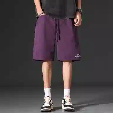 大卫贝肯 美式街头简版城市机能字母设计款直插口袋宽松百搭休闲潮流工装短裤 男女同款