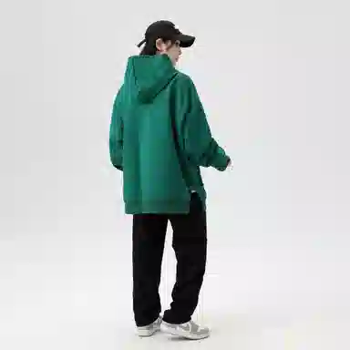 大卫贝肯 美式复古字母简约宽松休闲套头连帽卫衣 男女同款