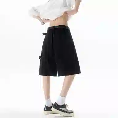 大卫贝肯 美式复古潮牌高街大口袋设计高级感痞帅透气宽松直筒垂感百搭工装五分裤休闲短裤 男女同款