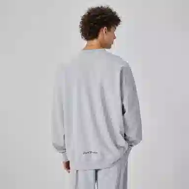 大卫贝肯 简约基础款美式复古纯色日常通勤百搭圆领休闲宽松落肩袖套头卫衣 男女同款