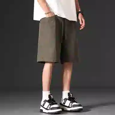 大卫贝肯 美式街头简版城市机能字母设计款直插口袋宽松百搭休闲潮流工装短裤 男女同款