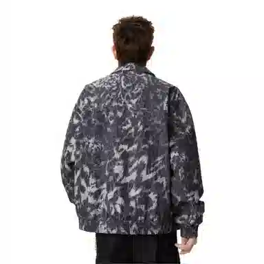 大卫贝肯 美式潮牌通勤无性别主义品牌字母印花复古高街翻领百搭宽松舒适外套夹克 男女同款