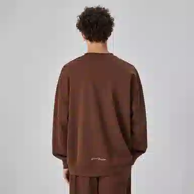 大卫贝肯 简约基础款美式复古纯色日常通勤百搭圆领休闲宽松落肩袖套头卫衣 男女同款