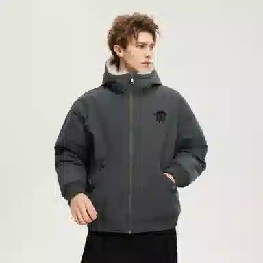 大卫贝肯 美式高街痞帅防貂毛连帽保暖防寒宽松舒适潮流棉服 男女同款