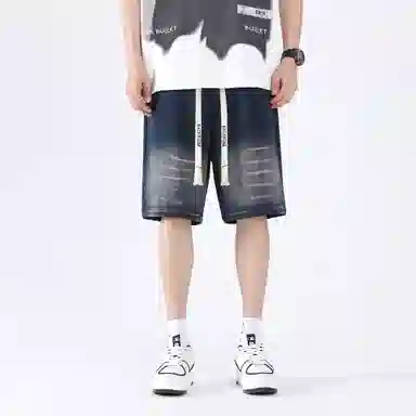 大卫贝肯 美式复古简约直筒休闲短裤 男女同款