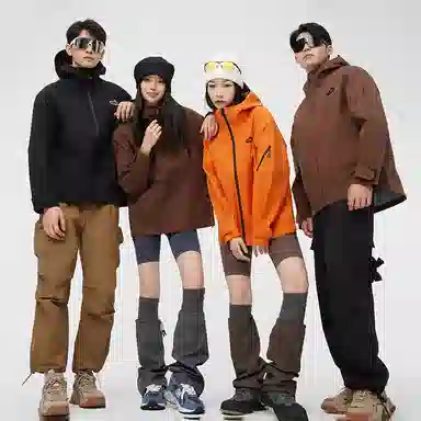 大卫贝肯  美式简约纯色基础款户外运动机能登山徒步连帽  防水防风耐磨保暖冲锋衣 男女同款