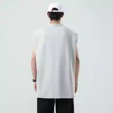 大卫贝肯 美式字母印花无袖宽松百搭背心 男女同款