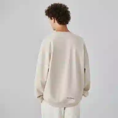 大卫贝肯 简约基础款美式复古纯色日常通勤百搭圆领休闲宽松落肩袖套头卫衣 男女同款