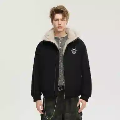 大卫贝肯 美式高街痞帅防貂毛连帽保暖防寒宽松舒适潮流棉服 男女同款