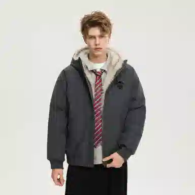 大卫贝肯 美式高街痞帅防貂毛连帽保暖防寒宽松舒适潮流棉服 男女同款