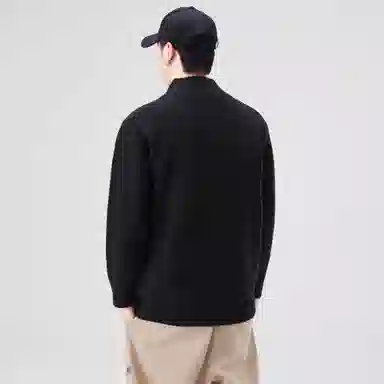 大卫贝肯 美式复古高街立领日常通勤休闲百搭亲肤舒适轻松惬意慵懒高级感开衫针织衫 男女同款