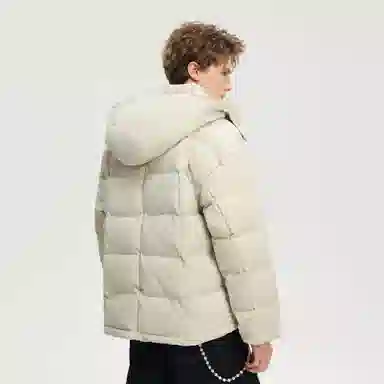 大卫贝肯 美式潮流时尚高街复古简约基础舒适宽松连帽加厚保暖棉服 男女同款