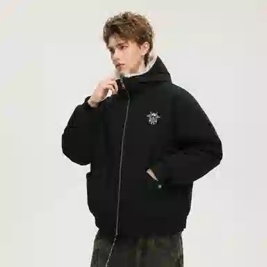 大卫贝肯 美式高街痞帅防貂毛连帽保暖防寒宽松舒适潮流棉服 男女同款