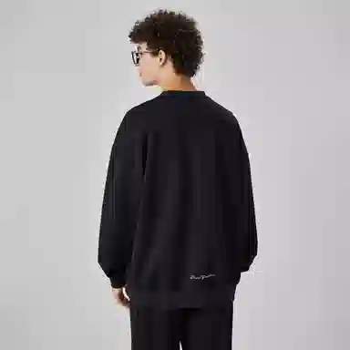 大卫贝肯 简约基础款美式复古纯色日常通勤百搭圆领休闲宽松落肩袖套头卫衣 男女同款