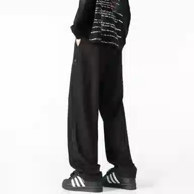 大卫贝肯 美式复古基础款经典纯色简约阔腿直筒机能风宽松百搭工装裤 男女同款