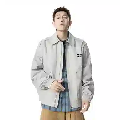 大卫贝肯 美式经典潮牌基础款翻领开衫结构设计感防风运动外套高街简约休闲夹克 男女同款