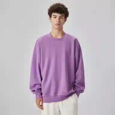 大卫贝肯 简约基础款美式复古纯色日常通勤百搭圆领休闲宽松落肩袖套头卫衣 男女同款