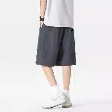 大卫贝肯 美式字母印花户外运动宽松直筒百搭松紧腰休闲短裤 男女同款