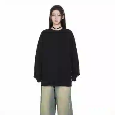 大卫贝肯 重磅简约复古纯色经典基础款精梳轻抓绒棉美式日常通勤百搭圆领休闲宽松落肩袖套头卫衣 男女同款