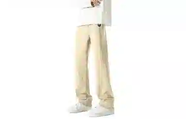 大卫贝肯 水洗做旧设计感刮破直筒铅笔裤美式高街宽松休闲百搭日常通勤基础款纯色中腰柔软小脚牛仔裤 男女同款