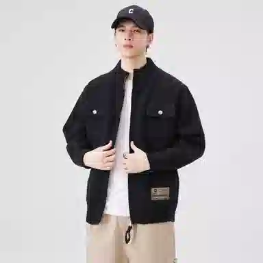 大卫贝肯 美式复古高街立领日常通勤休闲百搭亲肤舒适轻松惬意慵懒高级感开衫针织衫 男女同款