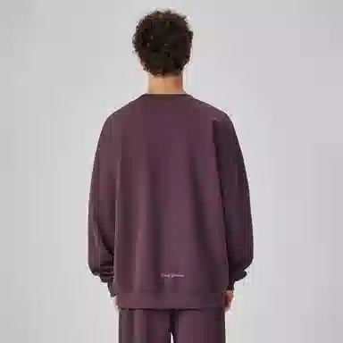 大卫贝肯 简约基础款美式复古纯色日常通勤百搭圆领休闲宽松落肩袖套头卫衣 男女同款