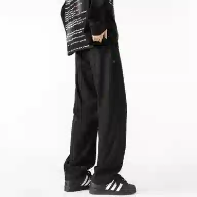 大卫贝肯 美式复古基础款经典纯色简约阔腿直筒机能风宽松百搭工装裤 男女同款