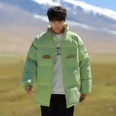 大卫贝肯 美式复古学院风宽松休闲加厚学生立领保暖面包棉服 男女同款