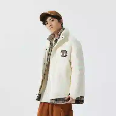 大卫贝肯 美式经典假两件设计日常百搭休闲宽松户外保暖羽绒服 男女同款