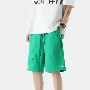 大卫贝肯 美式街头基础款百搭宽松抽绳速干户外工装五分休闲短裤 男女同款