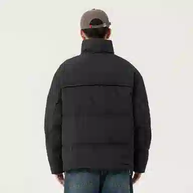 大卫贝肯 美式冬季纯色基础款鸭绒防寒保暖宽松休闲立领时尚百搭羽绒服 男女同款