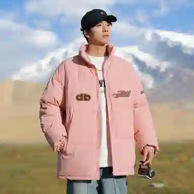 大卫贝肯 美式复古学院风宽松休闲加厚学生立领保暖面包棉服 男女同款