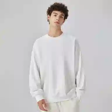 大卫贝肯 简约基础款美式复古纯色日常通勤百搭圆领休闲宽松落肩袖套头卫衣 男女同款