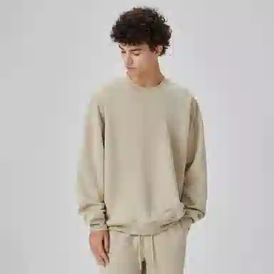 大卫贝肯 简约基础款美式复古纯色日常通勤百搭圆领休闲宽松落肩袖套头卫衣 男女同款