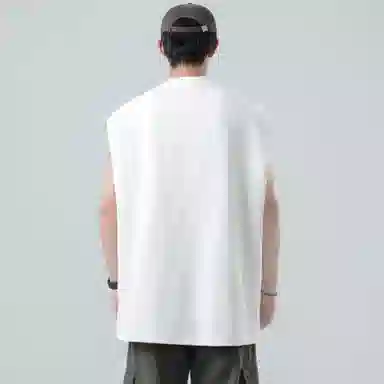 大卫贝肯 美式字母印花无袖宽松百搭背心 男女同款