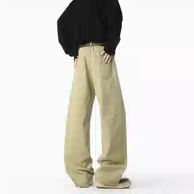 大卫贝肯 美式经典高街潮流基础款纯棉直筒百搭长裤休闲裤 男女同款